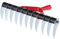 Kadax Lawn Fan, Scaricatore manuale per giardino, prato, muschio, accessori da giardino realizzati in metallo, tagliente, coltivatore, ventilatore di erba, conduttore a mano (un lato, senza gambo)