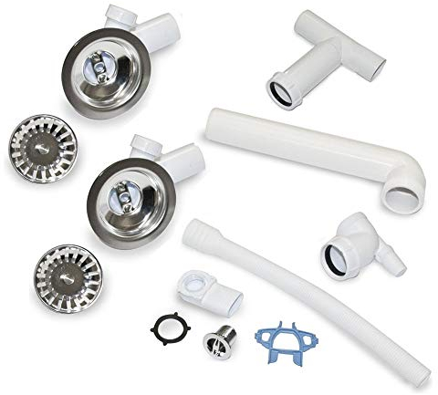 Villeroy & Boch Chrome Kitchen Sink Basket Strainer Waste Kit 8235 00 61