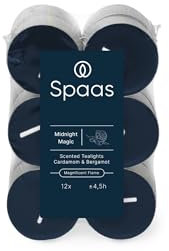 Spaas Scented Tealights flatpack x12 4,5h - Midnight Magic