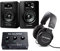 Cuffie + Casse PC + Scheda Audio - Casse Audio Monitor Amplificate 120 W da Studio, Interfaccia Audio Esterna USB e Cuffie Over Ear - M-Track Solo + BX3 + MPM-1000 + (M-Audio)