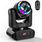 UKing 100W Lyre LED avec Télécommandes DMX512 Jeux de Lumiere pour Soiree 10 Motifs 8 Couleurs 18 Prismen Lumière pour Mariages fêtes Disco Bar Luminaires（Nouvelle version）