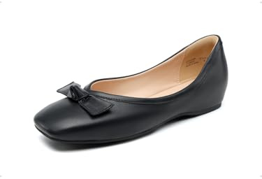 DREAM PAIRS Ballerines Femme à Petit Talon Compensé, Bout Carré Confortable, Chaussures Élégantes pour Mariage, Cérémonie, Soirée ou Bureau,Size 40,Noir,SDFA2309W
