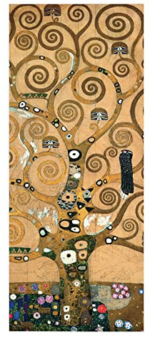 Pegatinas Para Puertas De Madera, Etiqueta de la pared Calcomanía para el dormitorio Decoración del hogar Impermeable, Actualización de vinilo premium, Klimt pintura al óleo árbol de la vida