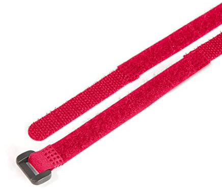 10x Kabelbinder Klett rot 2x40 cm *** Klettverschluss *** Große AUSWAHL 1/2/3/5cm ** 10-300cm ** 5 Farben ** 1/10/100er Packs