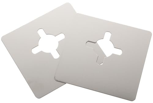 OSALADI 2 Piezas Placa De Refuerzo De Puerta Bloqueo Bola Placa Posterior Reparación Puertas Cubierta Del Orificio La Puerta Acero Inoxidable Tablero Relleno