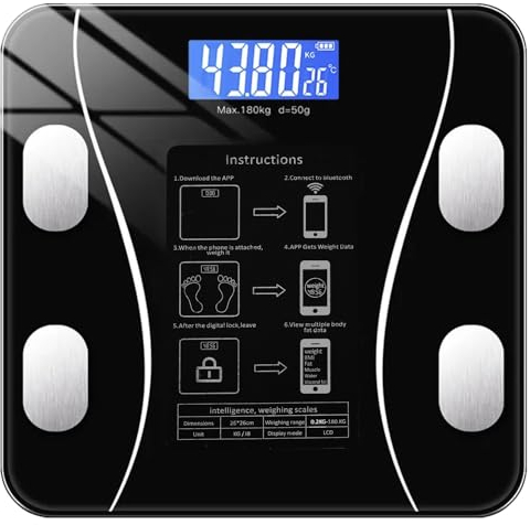 Bilancia pesapersone App 180 kg Bluetooth Elettronica BT Intelligent con display LED 22525