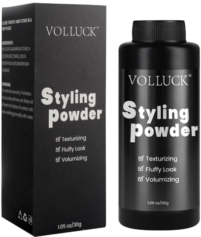 VOLLUCK Hair Styling Powder 30g – Instant Volume & Strong Hold (Matte Finish Texture Powder for Men & Women – Natural Look, Easy to Use & Long-Lasting Styling)