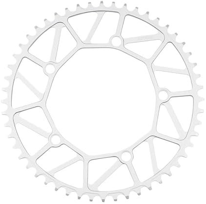 wanhaoaony Fahrradkettenblätter Klappfahrrad schmale breite Zähne 130BCD Kettenblatt 46 48 50 52 56 58T Kettenrad Aluminiumlegierung BMX Fahrrad Kurbelgarnitur Kettenblatt (Color : 52T Silver)