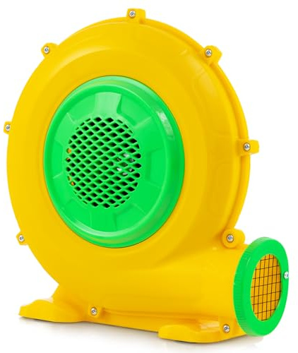 GOPLUS Souffleur Electrique Gonflable, Ventilateur pour Structures Château Gonflable 4 Piquets de Sol, Poignée Pratique, pour Château Gonflable, Toboggans, Parc Aquatique Gonflable (680W)