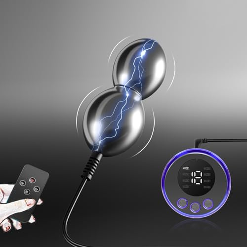 ZWFUN Elektro Shock Anal Plug Sex Spielzeug mit 2 Analkugeln Analvibratoren für Mann Frau Elektrostimulation Anal Vibrator mit Fernbedienung & 9 Schockmodi SM Analplug für Frauen Männer mit Vibration