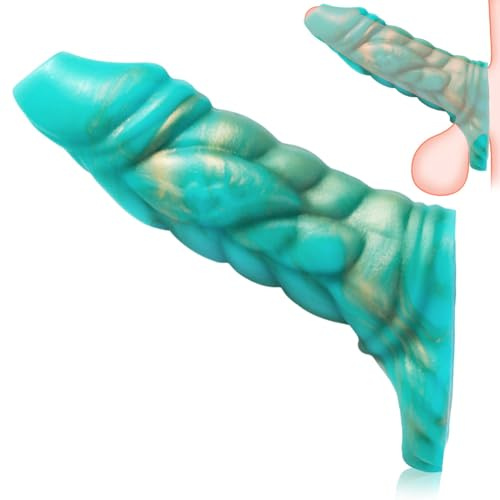 SXOVO Guaina Fallica Muscoloso, Guaina Pene Aperta con Anello Testicolare, Prolunga Pene Indossabile e Riutilizzabile, Ritardante Eiaculazione Precoce, Toys Sessuali per Uomini per Piacere Coppia (B)