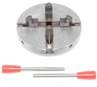BMWJYLPM Mandrin de Tour à Bois Multifonction 150 mm, 6 Pouces, 4 mâchoires, centrage Automatique, M33 M25, pour Outils à Bois (M33)