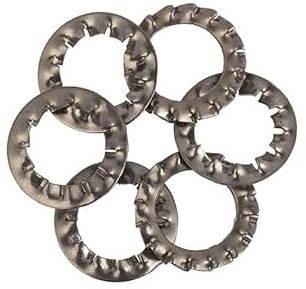 100 Uds DIN6798A,J M3,M4,M5M6,M8,M10,M12 304 arandela de acero inoxidable arandela de junta dentada externa arandela de bloqueo dentada interna(M6 External)