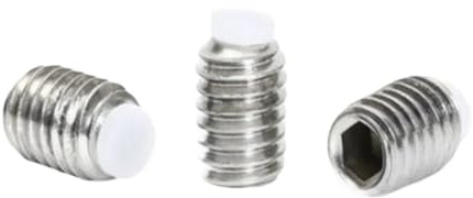 Lot de 2 à 10 vis sans tête à six pans creux en acier inoxydable 304, M3, M4, M5, M6, M8, M10, en plastique et nylon, pointe convexe(M6x8 10PCS)
