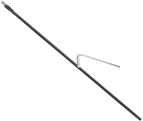 Kisangel Ersatzteile aus Metall ohne Grate Langlebiger Gitarren Halsstab mit Praktischem Schraubenschlüssel Schwarz Zubehör für E-gitarren und Gitarren
