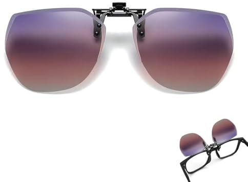 Wnddle Sonnenbrille zum Anklippen über verschreibungspflichtigen Brillen, Sonnenbrille Zum Aufstecken Polarisiert, UV400 Schutz,für Myopie Brille im Freien/Fahren/Angeln