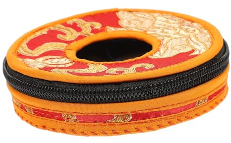 Abaodam Nepal Meditationsglocken-Tasche, einzigartige Aufbewahrungstasche für Glocken, kompaktes Design mit schönen Mustern für Meditation und Yoga-Sessions, Akzente, zufällige Farbe