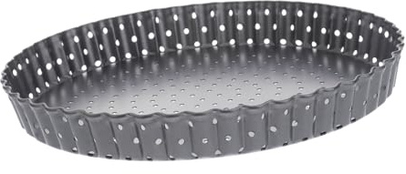 ROMISBABA Molde Para Pizza y Tartas De Acero Carbono Con Base Desmontable y Perforada Sartén Antiadherente Para Horno Doméstico y Profesional Bandeja Resistente Para Repostería y Quiches