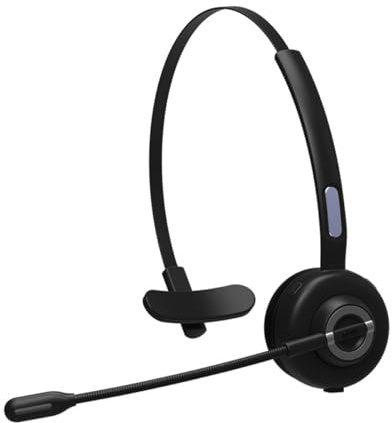 Mikinona Cuffie over Ear Con Microfono e Riduzione Rumore, Auricolari Wireless Stereo Comfort Pelle Per Ufficio, Set Auricolare Da Computer Doppia Modalità Ricarica