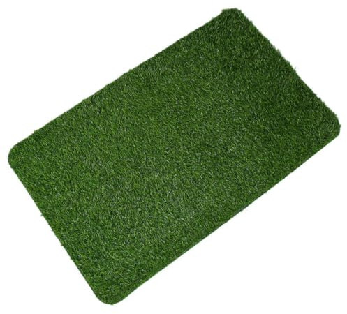 LOORGVEL Rasenmatte für Außenbereich mit Drainagelöchern Grün Kunststoff | Eingangsbereich und Gartengestaltung, Rustikaler Farmhouse Stil, Realistische Optik, Strapazierfähig