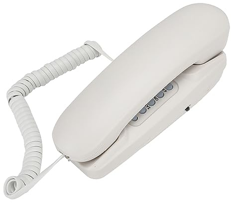 Cryfokt Telefono Inglese della Gran Bretagna con Funzione Flash, Ideale per Ufficio e Casa, /bianco/rosso (WHITE)