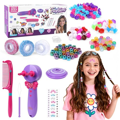 3-In-1 Automatic Hair Braider, Haarflechtmaschine Mädchen mit DIY-Zubehör, Haare Flechten Maschine mit 3 Flechtstilen, Mädchen Geschenke