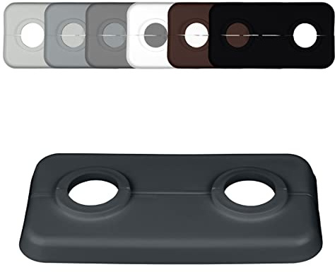 1 STÜCK Doppel Heizungsrohr Rosette, Farben und Größen, 2-teilig, Heizung, Rohrabdeckung, Abdeckrosetten, Verkleidung, Heizkörper Rosetten, Polypropylen in Sonderfarben (21,3mm, RAL 7016)