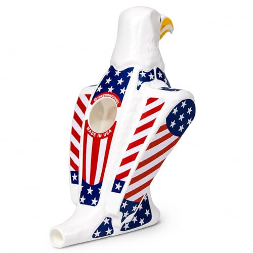 Freedom Funnel – Patriotic Eagle Beer Funnel with American Flag Design – 60oz Capacity and Smooth, Fast Pour – Made in USA – Durable, Washable Plastic – Patriotic Party Starter