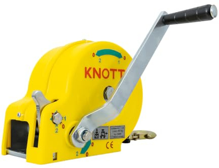 KNOTT Treuil 450 kg à Sangle boîtier Jaune