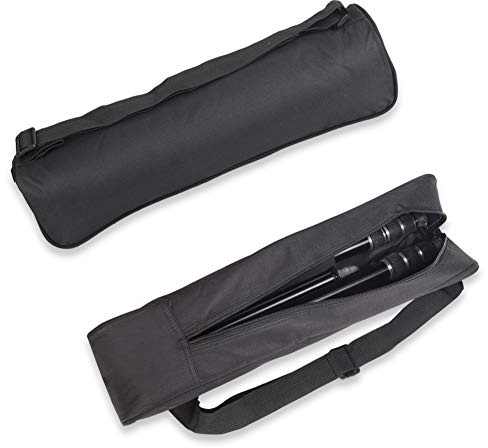 Tripod Carrying Case Bag with Shoulder Straps and Handles - Carries 17-Inch Long Tripods - For Light Stands, Boom Stands