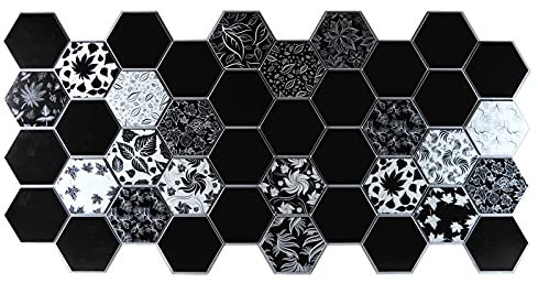 Lot de 12 panneaux muraux en PVC 3D pour carrelage - 5,64 m²