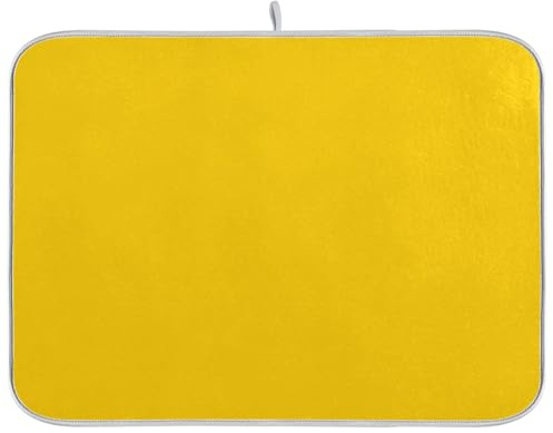 Gold Large Dish Dry Mat Xl para platos Bayeta Escurreplatos Accesorios de cocina Contador Microfibra Escurridor Almohadilla Resistente al Calor Mat Decoración 18x24 pulgadas