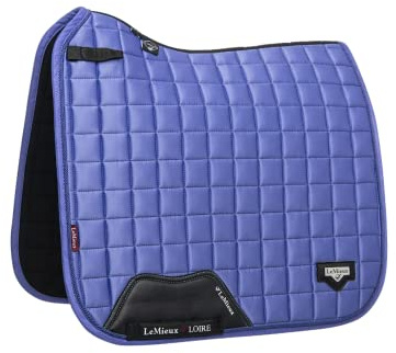 LeMieux Dressage Loire Classic Square Saddle Pad - Saddle Pads for Horses - Equestrian Riding Equipment and Accessories (Bluebell - Large)