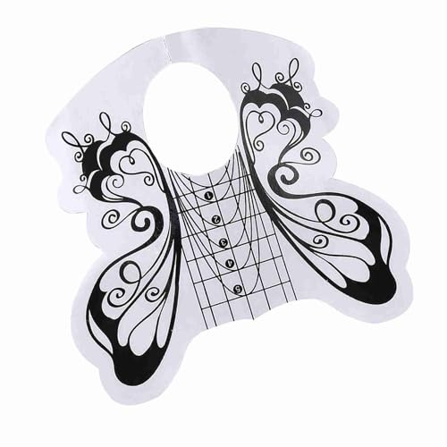 Nail Forms For Nail Extensions, 100st Manikyr Nail Art Tips Form Guide Sticker, Självhäftande Ovala Nail Forms For Polymer Gel, Builder Gel, Akryl, DIY Sticker Guide(#6)