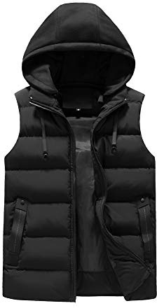 YOUTHUP Hombre Chalecos Exteriores con Capucha En Invierno Abrigo sin Mangas para Hombre