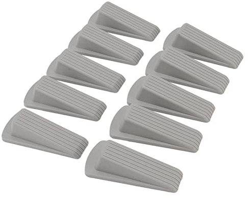 Tope de puerta de goma de 10 piezas, cuña de puerta antideslizante gruesa de alta estabilidad, soporte de puerta flexible que no raya para puertas de madera, puertas de vidrio, puertas industriales pe