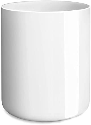 LATCHHOOK White Large Utensil Holder for Kitchen Counter, High 7.2” Glossy Ceramic Utensils Crock for Countertop, Spatula Cooking Utensil Holder Easy to Clean for Farmhouse 7.25.8 INCH By