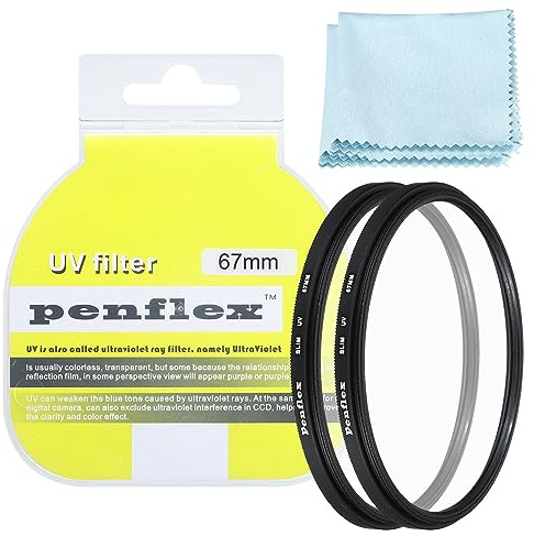 PATIKIL 67mm Filtro, 2uds Protección Filtro Delgado Protección UV Cámara Lente Filtro Aluminio Óptico Cámara Accesorio Cristal Transparentes Imágenes para 67mm Cámara Lente