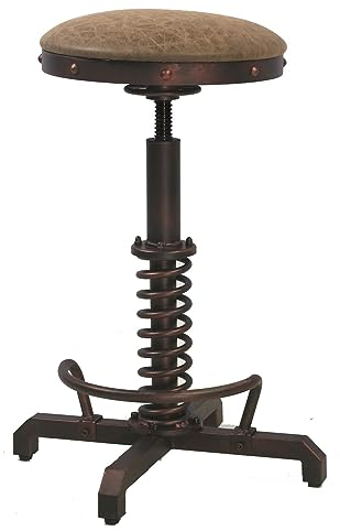 Topower Industrielle Retro Vintage Bauernhof PU Sitz Traktor Hocker Küche Swivel Höhenverstellbar Barhocker Kupfer