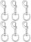 6 Heavy-Duty Swivel Clips for Dog Leads – Secure Snap Hook Fasteners with Rotating Eye Bolts, Durable Trigger Clasps for Collars & Leashes, Multi-Purpose Pet Accessory Set