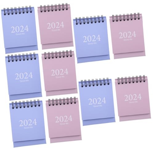 Operitacx 10stücke Minimalistischer Tischkalender Mit Spiralbindung Desktop Kalender Pastellfarben Für Büro Und Zuhause Planung Und Organisation