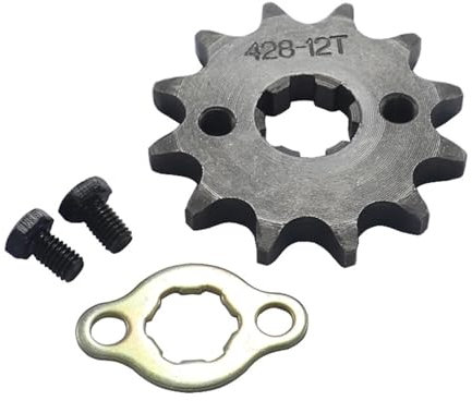 MEUIXT 428 12 Zähne 17 mm 20 mm vorderes Motorritzel kompatibel mit Stomp YCF Upower Dirt Pit Bike ATV Quad Go Kart Moped Buggy Scooter Motorrad(428 12T 17mm)