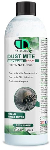 100% Natural Dust Mite Repellent for Non-Toxic Formula for Home, Reduces Allergens,Improves Respiratory Health,Prevents Skin Irritation,Long-Lasting Protection (250ml)
