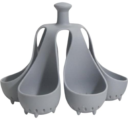 Baokuan Cuociuova in Silicone a 6 Fori per Friggitrice Ad Aria, Microonde, Bracconiere per Uova, Vassoio per Uova Resistente alla Temperatura, Portauova, Gadget Cucina