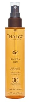 THALGO Sonnenpflegeöl LSF30 für Gesicht, Körper und Haare, 150ml nicht fettendes Trockenöl für Feuchtigkeit und strahlende Bräune, umweltfreundlich
