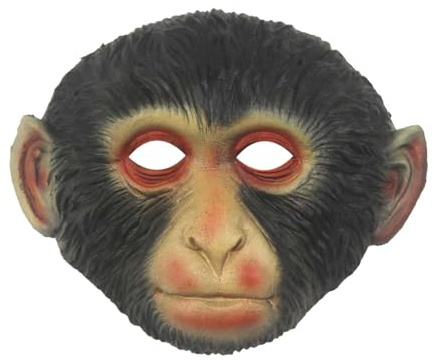 Jiuvaso Maschera da Scimmia realistica, Accessorio per Mascherata per Feste di Compleanno e Giochi di Ruolo