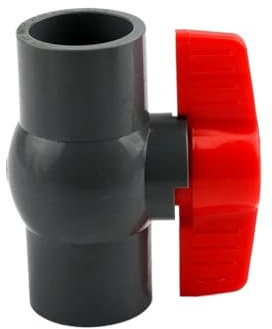 1PC 20~200mm Socket Type PVC Ball Valves Garden Irrigation Fittings Aquarium Fish Tank Switch Ball Valve PVC Pipe Water Switch(Gold,50mm)