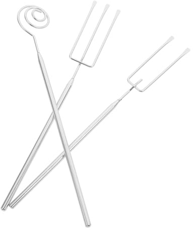 LIGIGWASH Set de Fourchettes Fondue Acier Inoxydable Fourchettes à Fromage et Fondue Tremper Chocolat avec Dents et Spirale pour Hot Pot Barbecue et Fruits