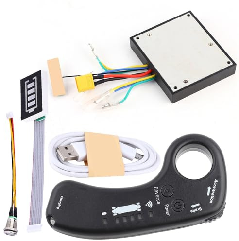 MechKit Elektro Skateboard Controller ESC Set, 36V 12A 430W Elektrisches Longboard Doppelantrieb Sinuswelle Bürstenloser Nabenmotor Hauptplatine ESC mit Fernbedienung