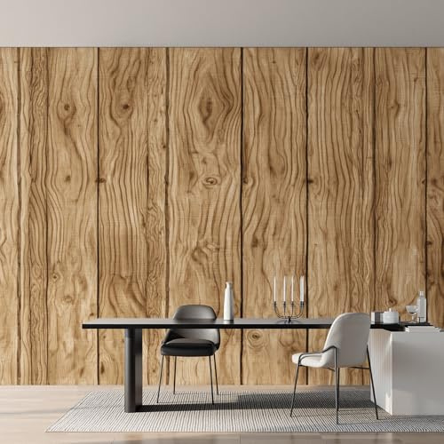Generisch Tapete Holzmaserung, Landhaus Rustikal Holz Fototapete Wohnzimmer Schlafzimmer Tapeten, Vliestapete Wandtapete, Mustertapete Wanddeko 350x256 cm (B x H) Y&W16